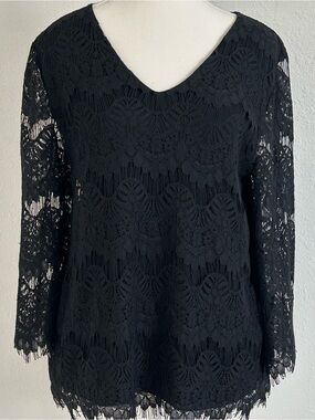 vintage sheer see through lace long sleeve boho top